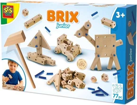 SES Brix junior leseni konstrukcijski set s kladivcem