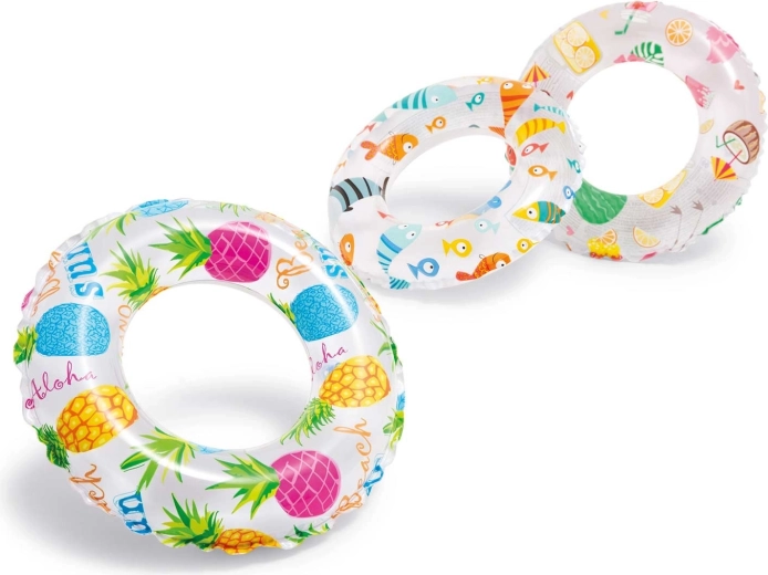 Napenjalni plavalni obroč za vodo 51 cm INTEX – poletni motivi