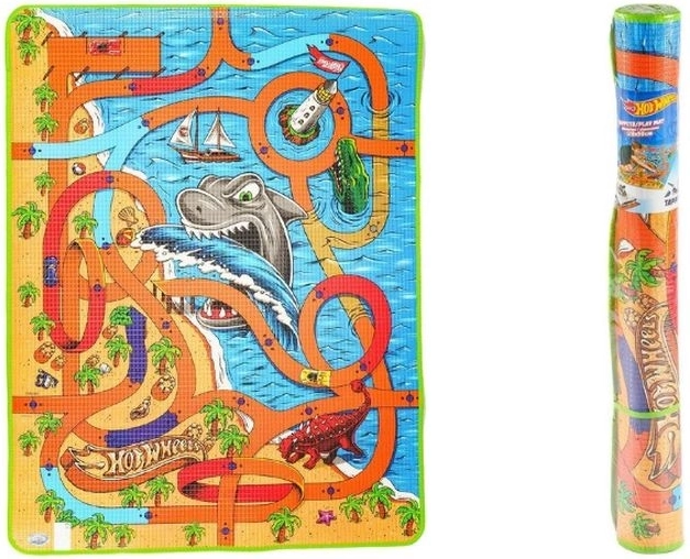 Hot Wheels talna igralna podloga morski pes 120 × 90 cm