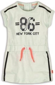 Dekliška obleka DIRKJE Joyful Lets Rock, mentolna