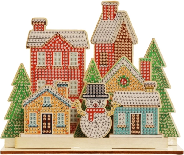 2Kids Toys diamantno slikanje s stojalom božično mestece