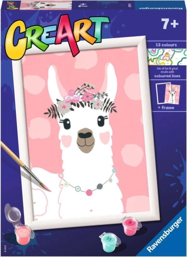 CreArt slikanje po številkah – lama, brez drame 18 × 24 cm