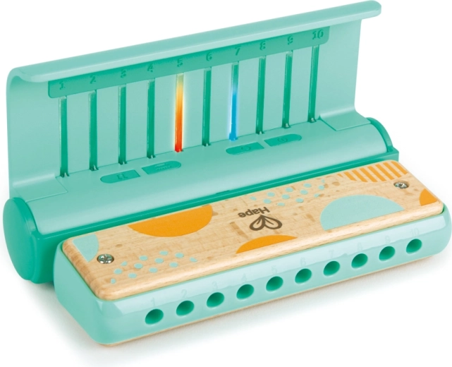 Hape harmonika s svetlobnim učenjem