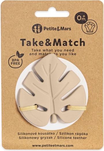 Petite&Mars silikonsko grizalo Take&Match desert sand 0m+