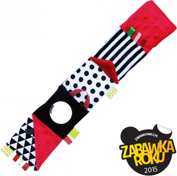 Rdeča senzorična mehka knjižica za dojenčke