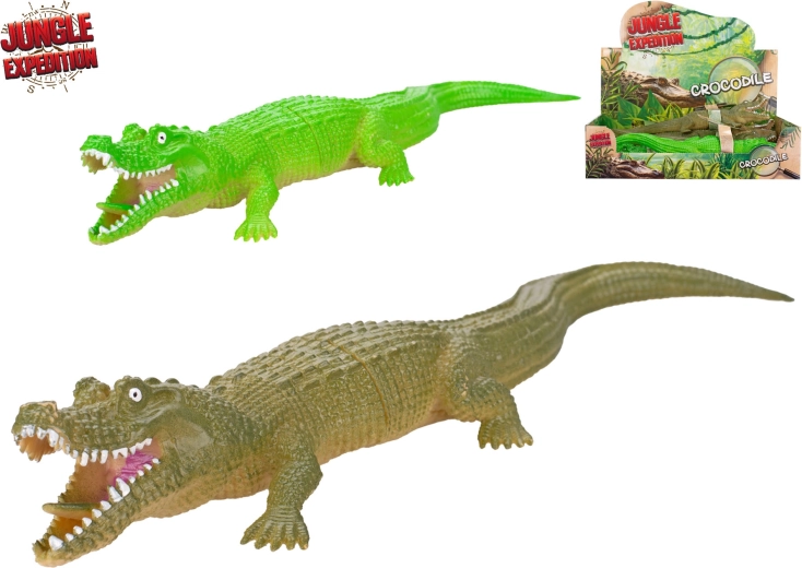 Jungle Expedition krokodil 28 cm – realistična plastična figurica za otroke