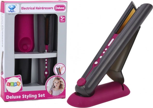 Igrača likalnik za lase z držalom, lučjo in zvokom