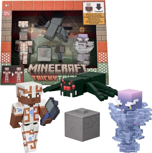 Mattel Minecraft Tricky Trials komplet 3 figuric in dodatkov z digitalno kodo