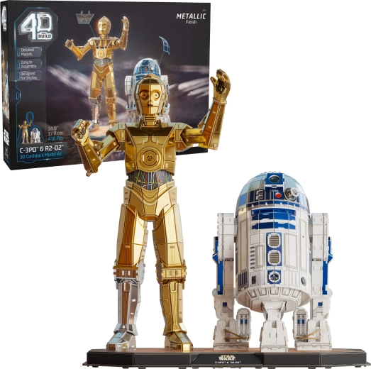 4D Build Star Wars C-3PO in R2-D2 3D sestavljanka model