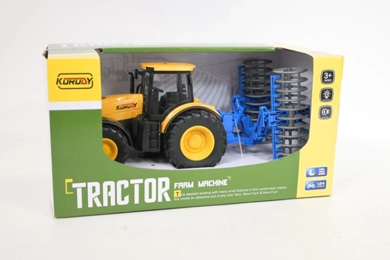 Traktor s priklopnim plugom s svetlobo in zvokom
