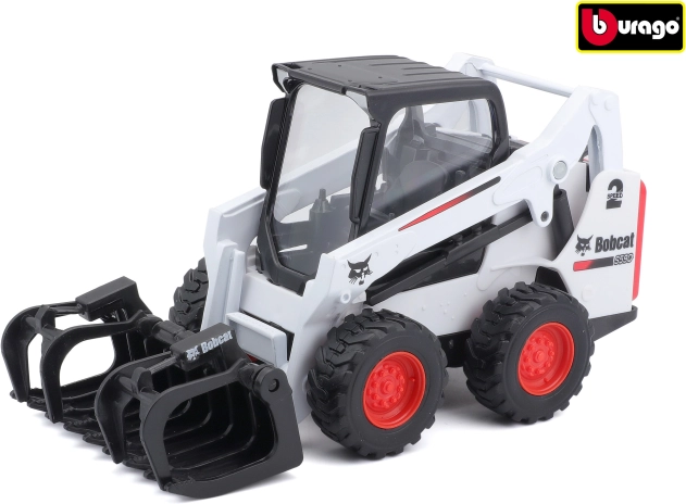 Bburago 10 cm Bobcat S590 kompaktni nakladalnik z grabilcem