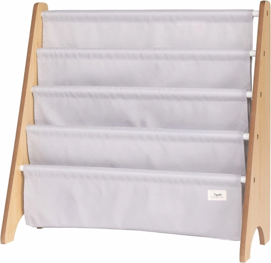 3 Sprouts book rack recycled solid/light gray - 1 piece