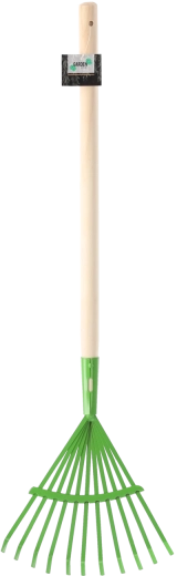 Otroške grablje za listje 70 × 24 cm zelene Mali vrtnar
