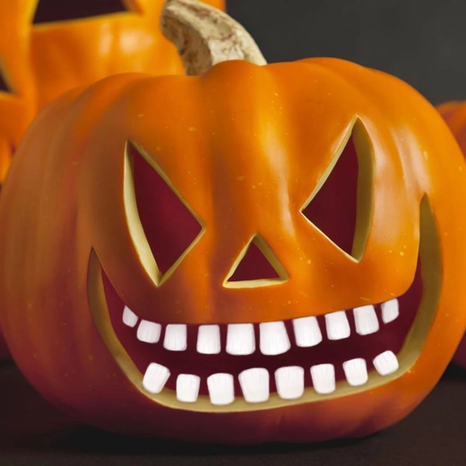 Halloweenski zobje za bučno svetilko – komplet 18 kosov