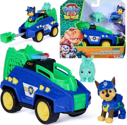 Spin Master Tačke na patrulji dinozavri – vozilo Dino Rescue Cruiser 15 cm s figuricama Chase in dinozaver