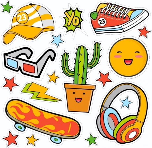 Nalepke za likanje YO – mali list s poletnimi motivi