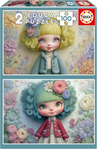 Educa sestavljanka Cvetlična dekleta 2×100 koščkov