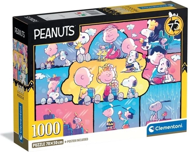 Clementoni kompaktna sestavljanka 1000 kosov Peanuts