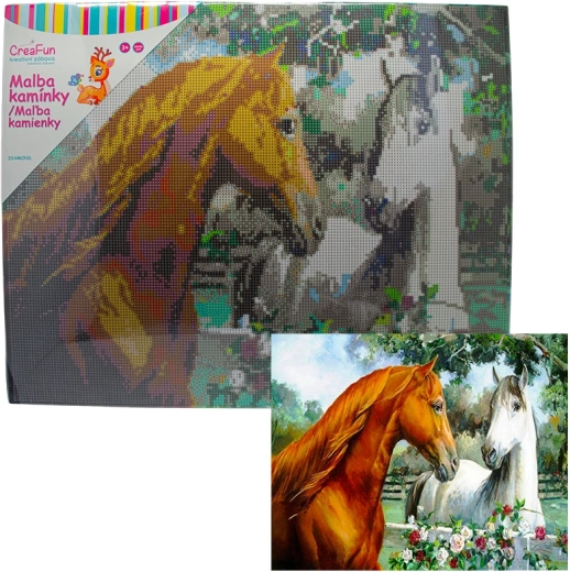 Diamantno slikanje konjev 40 × 50 cm
