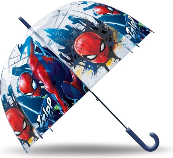Prozoren ročni otroški dežnik Spiderman