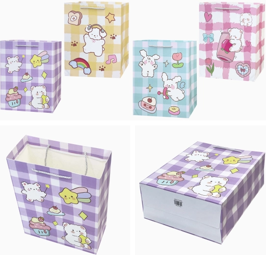 Papirnata darilna vrečka s risanim likom 32 × 26 × 12 cm