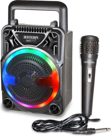 Brezžični zvočnik Bontempi z mikrofonom in RGB osvetlitvijo