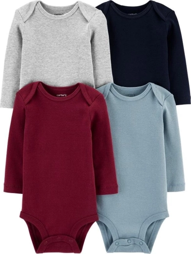 Carter's dojenčkovo body z dolgimi rokavi za dečke, 4 kosi – LBB 4 kosi PRE/vel. 46