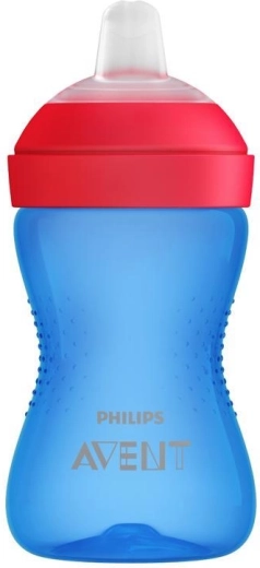 Philips Avent lonček Grippy z mehkim ustnikom 300 ml, moder
