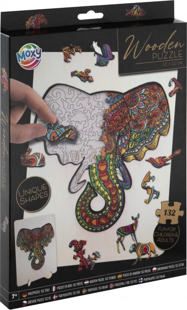 Obrisne lesene sestavljanke slon