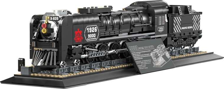 Maketna sestavljanka retro parne lokomotive, 1546 delov