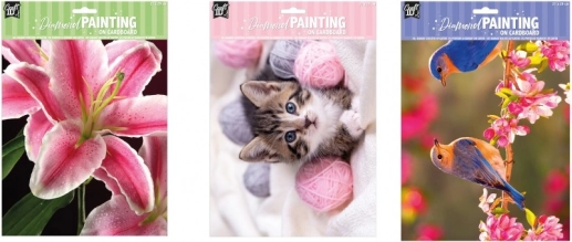 diamantno slikanje na kartonu ptice 29 × 21 cm