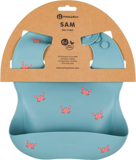 Petite&Mars silikonski slinček Take&Match morski rakci