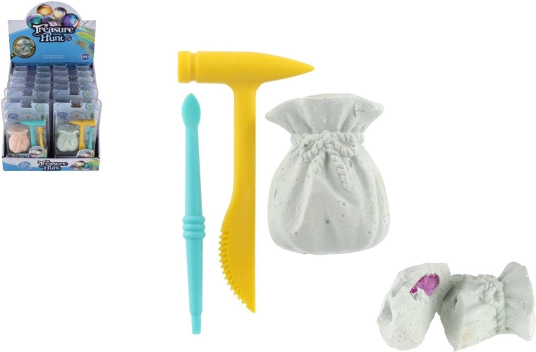 Komplet za izkopavanje draguljev – 2 barvi, blister, škatla 12 kos