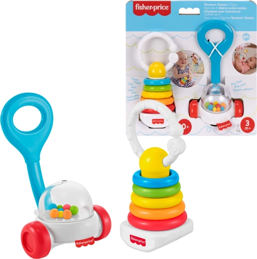 Fisher-Price klasične senzorične igrače za dojenčke – 2 kosa