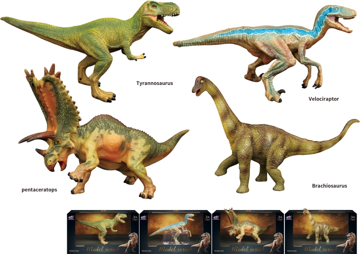 Svet dinozavrov – figurice dinozavrov, 4 vrste