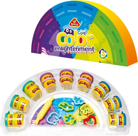 Velik komplet plastelina – 18 kosov v hladnih barvah