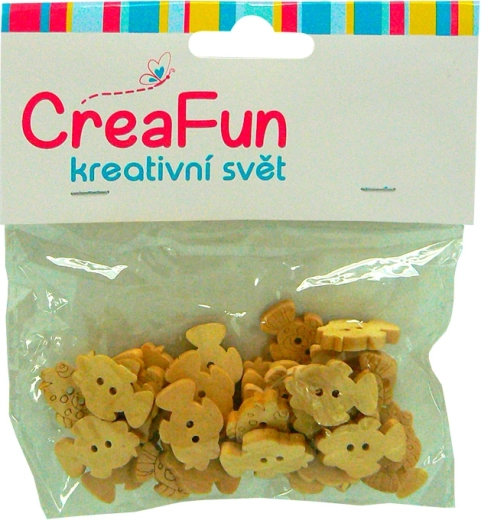 Lesene ribice za ustvarjanje in igro, 30 kos (14 × 20 mm)