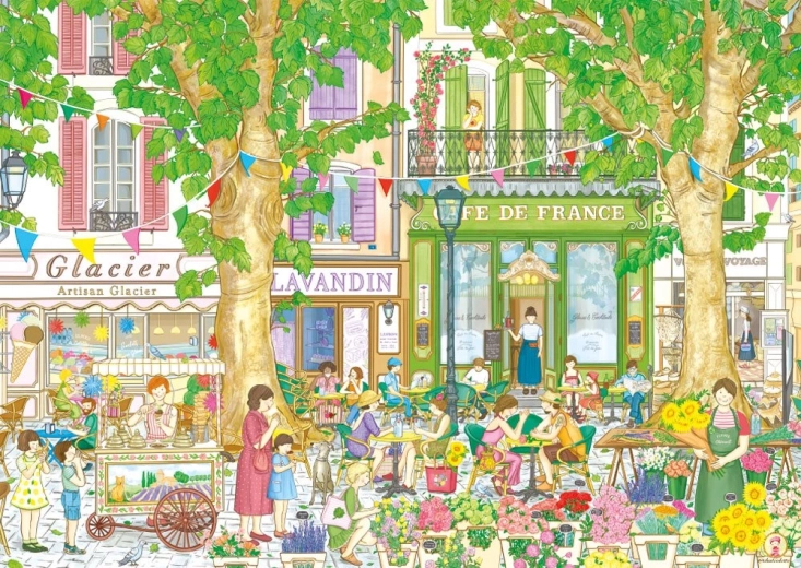 Magnolia Puzzle francoska kavarna 1000 kosov