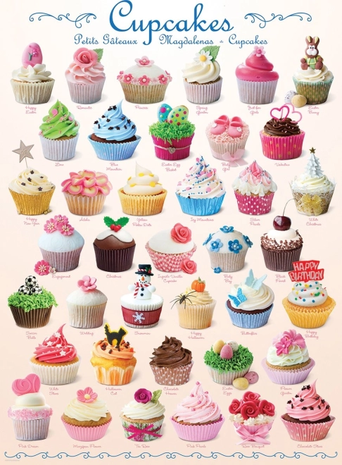 Sestavljanka Tortice (cupcakes) 1000 kosov EUROGRAPHICS