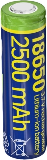 Li-ion akumulator 18650 3,7 V 2500 mAh (10C) s ploščatimi poli