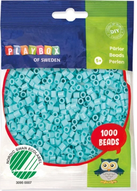 Playbox likalne perlice pastelno turkizne 1000 kos