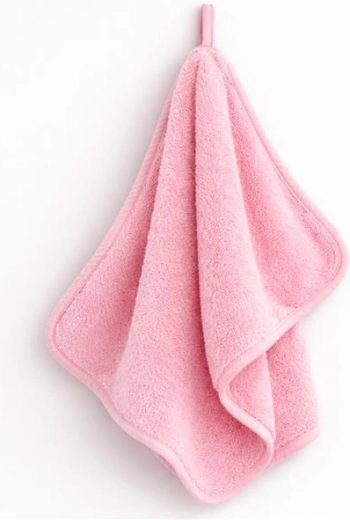 Children's terry towel with loop 40 × 30 cm, pink