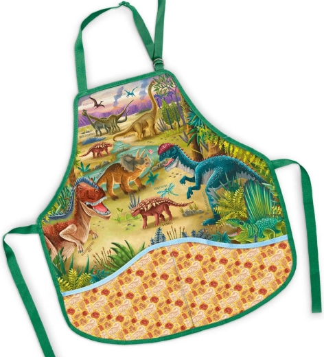 Otroški predpasnik za likovni pouk dinozavri 50 × 55 cm - 1 kos