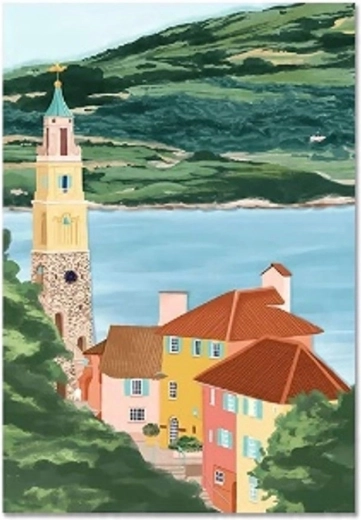 Norimpex slikanje po številkah Hiše v gorah 40 × 50 cm