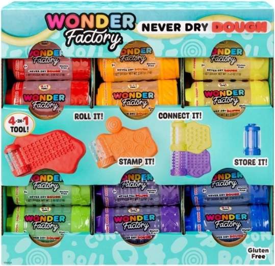 Wonder Factory nikoli neizsušujoča modelina – samostojni lončki