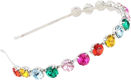 Rožnat naglavni trak z dragulji za deklice