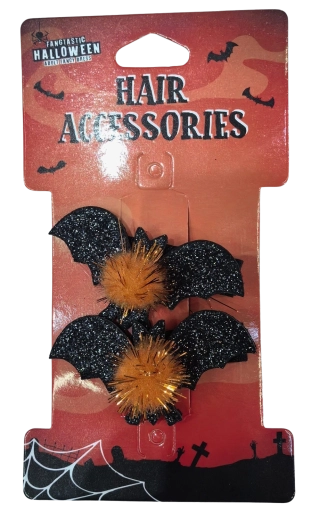 Halloween bat hair clips - 2 pcs