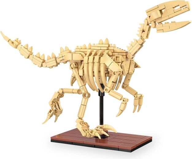 CaDA fosil dinozavra Velociraptor v merilu 1:9 iz gradbenega kompleta