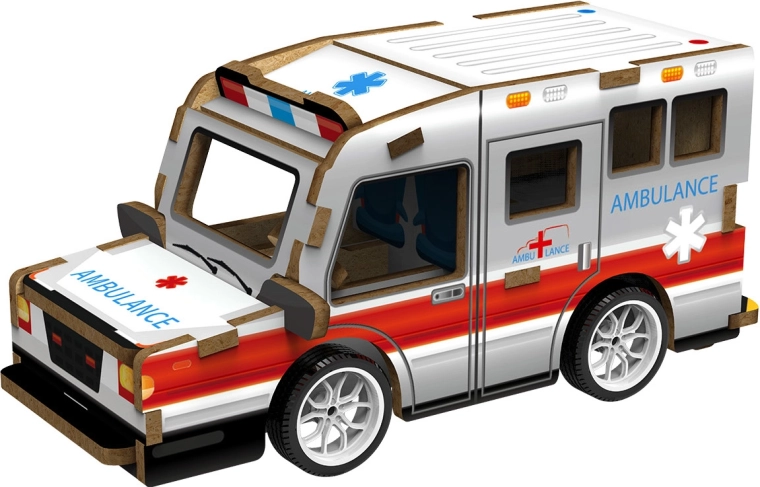 2Kids Toys 3D lesena sestavljanka reševalno vozilo