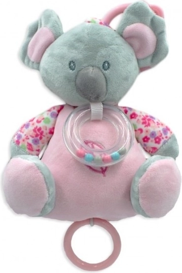 Rožnata glasbena skrinjica Koala 18 cm